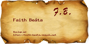 Faith Beáta névjegykártya